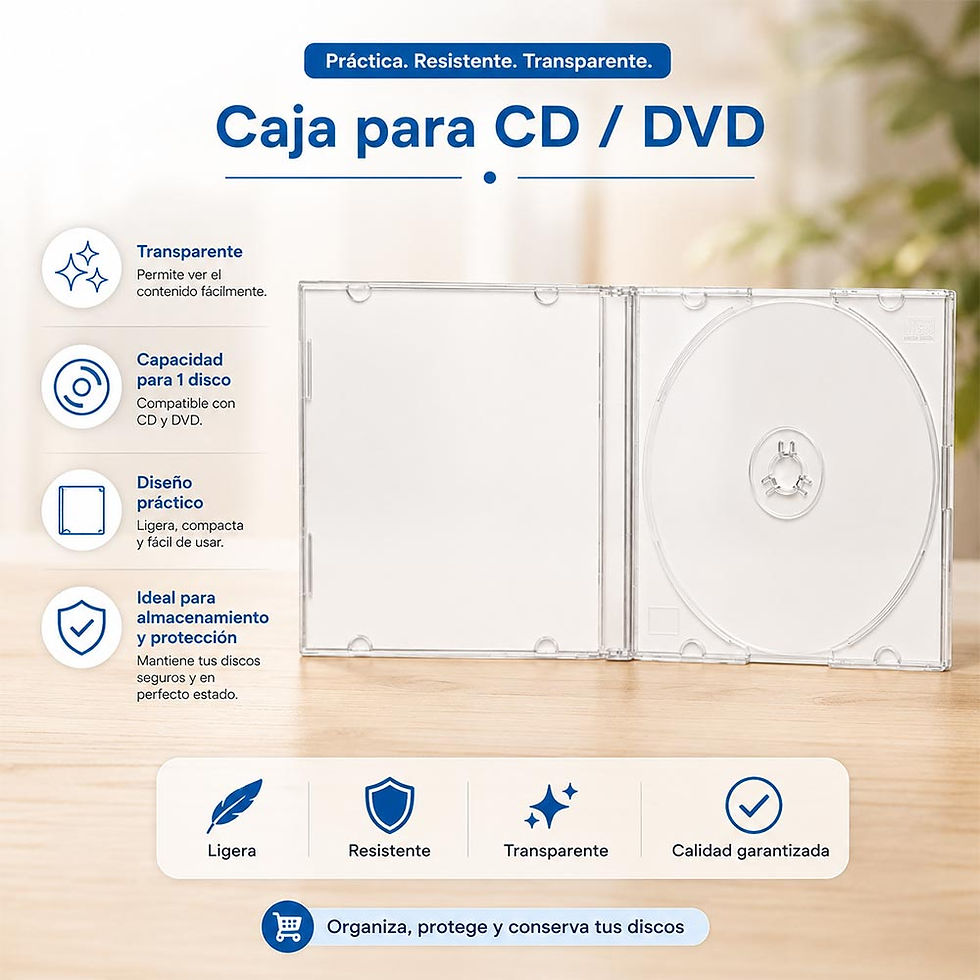 Miniatura: Caja CD slim transparente x 10 uni.