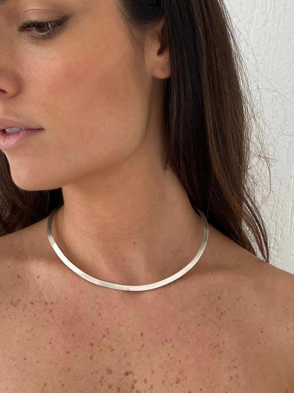 Choker prata fosca