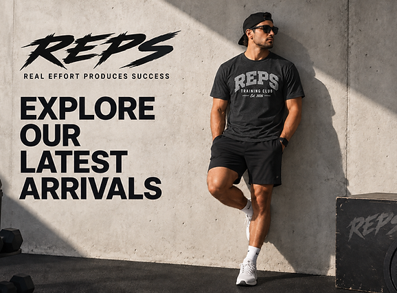 Man in a REPS Training Club tee: explore the latest REPS arrivals