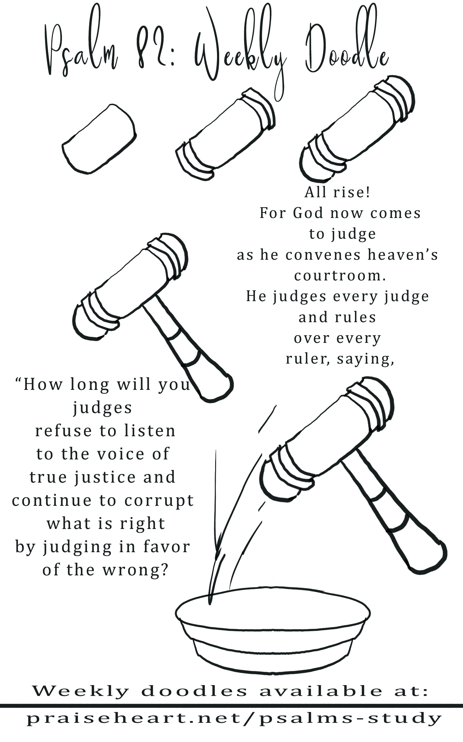 Psalm 82 Weekly doodle