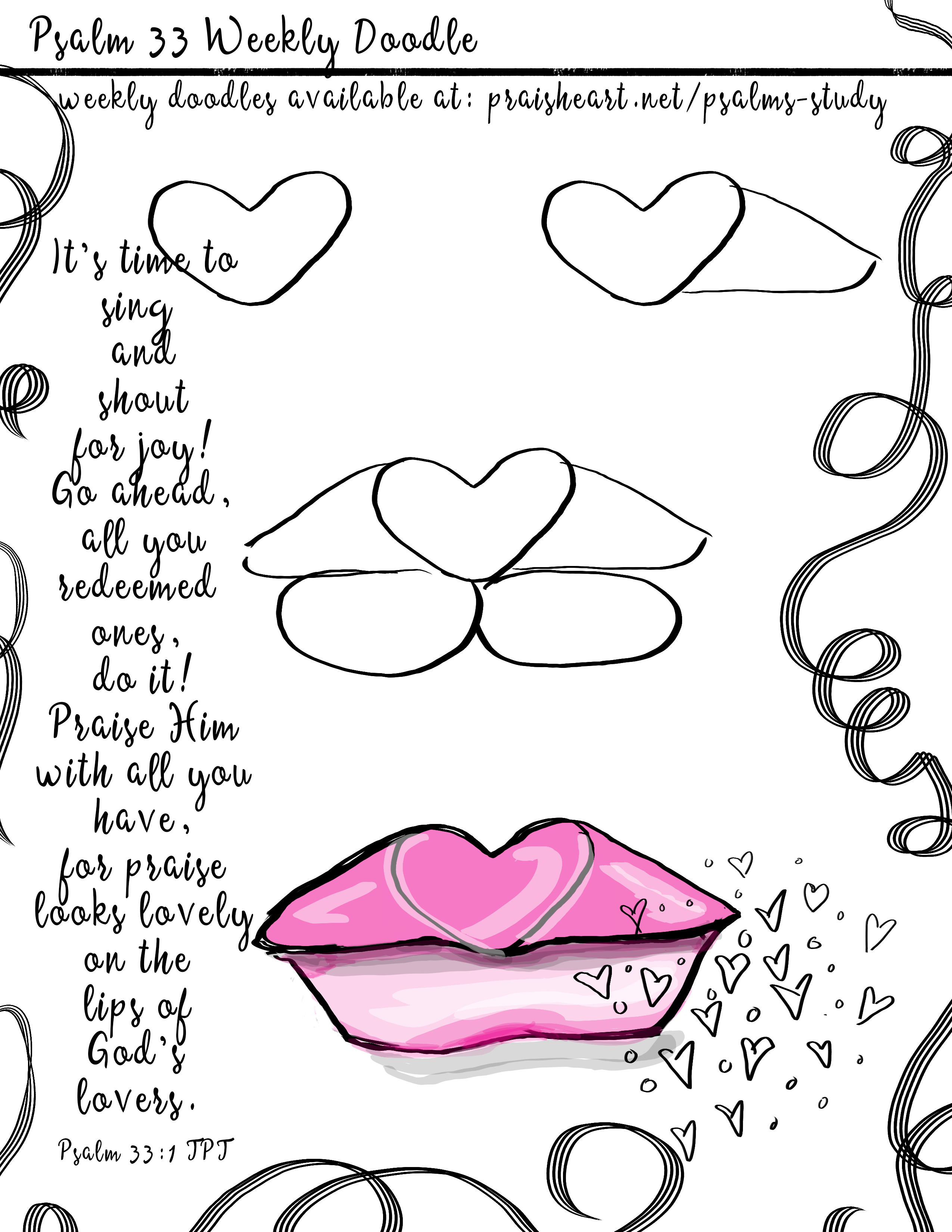 psalm 33 weekly doodle