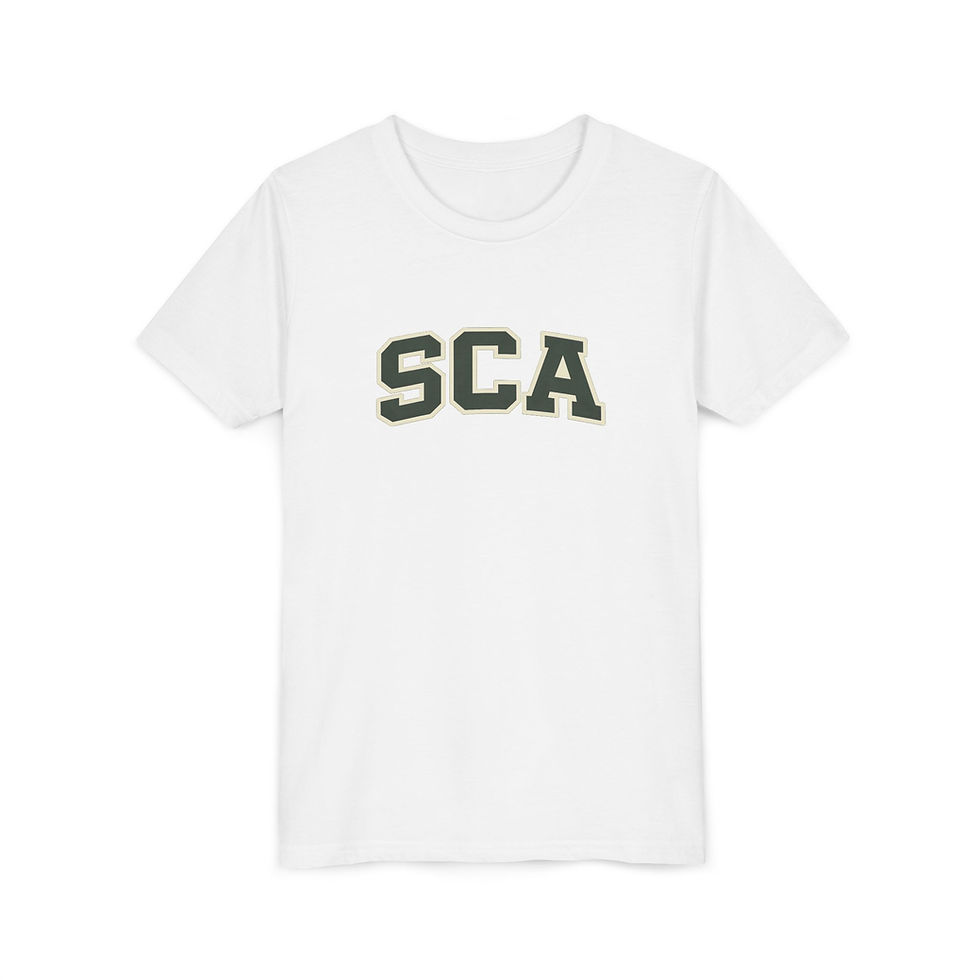 Thumbnail: SCA Youth Short Sleeve Tee — Collegiate Varsity Logo Kids Shirt