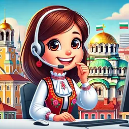 DALL·E 2025-02-05 21.23.03 - A cheerful cartoon-style female customer service representati