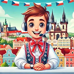 DALL·E 2025-02-05 21.20.40 - A cheerful cartoon-style customer service representative in t