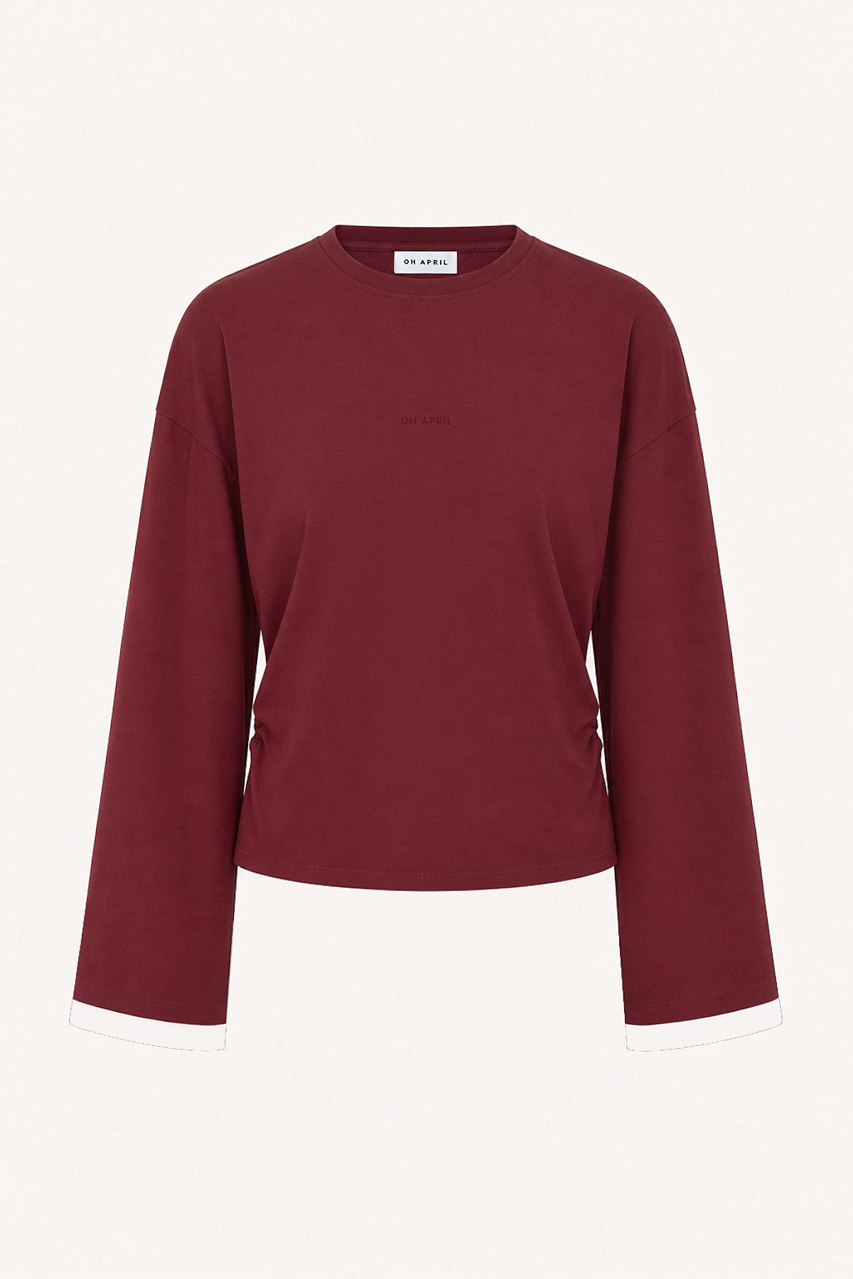 Longsleeve Noemi von OH APRIL in Dark Red, Vorderseite