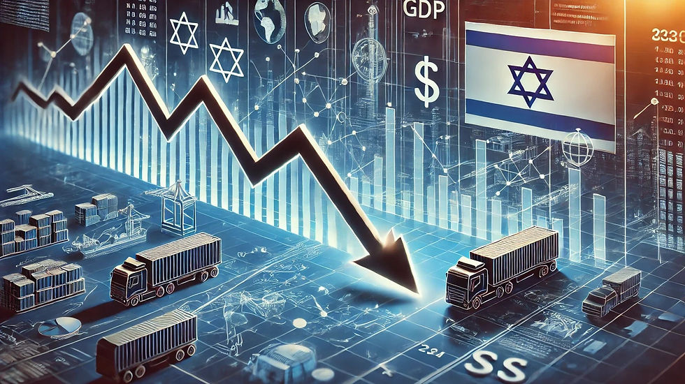 تراجع معدل النمو الاقتصادي الإسرائيلي في الربع الثاني من العام بسبب حرب غزة