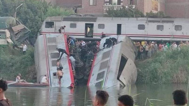 وزارة الصحة المصرية : إصابة 20 راكبًا في حادث تصادم قطاري المنيا