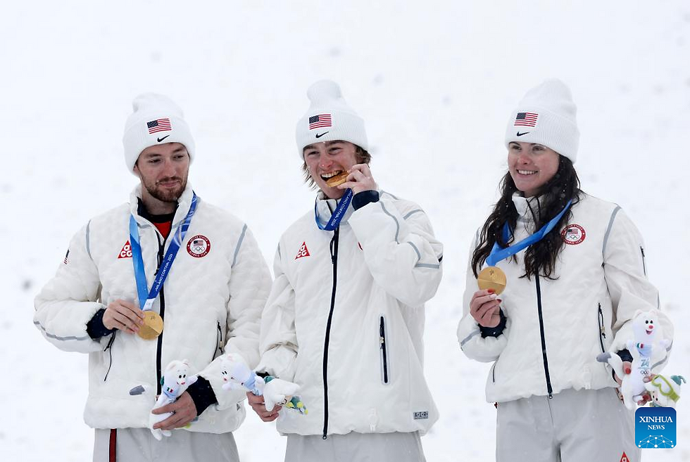 China takes Winter Olympic aerials mixed team bronze after errors, U.S. wins gold (updated)