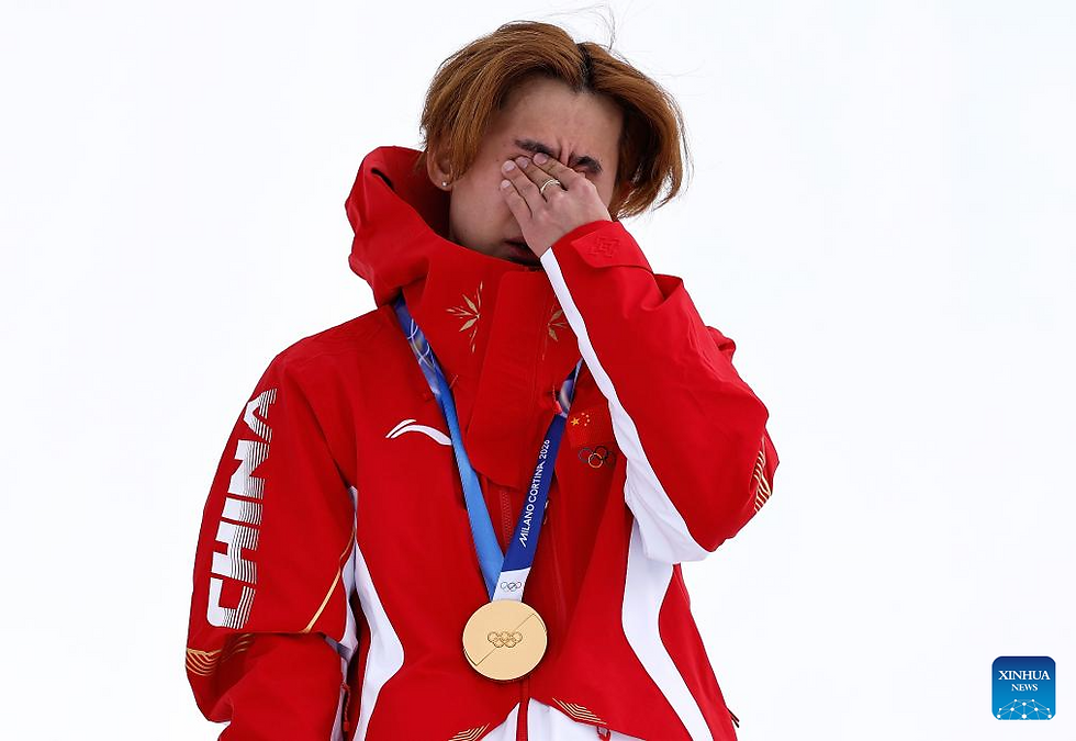Su Yiming overcomes post-Beijing slump to win Olympic slopestyle gold