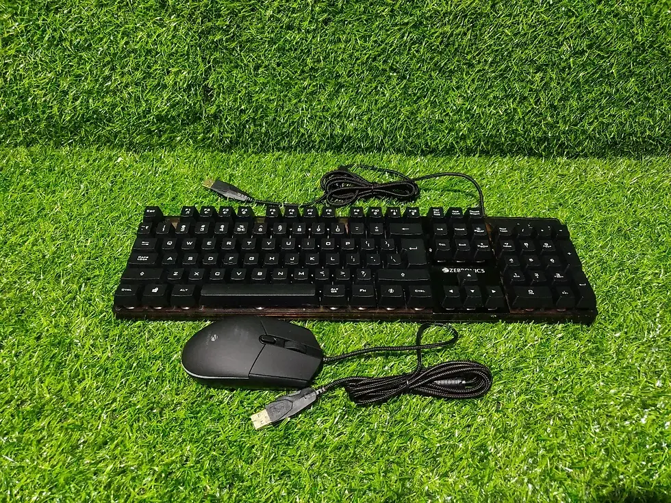 Thumbnail: ZEBRONICS ZEB-WAR (RTS80ZEB0) GAMING WIRED KEYBOARD & MOUSE COMBO DHAMAKA  OFFER