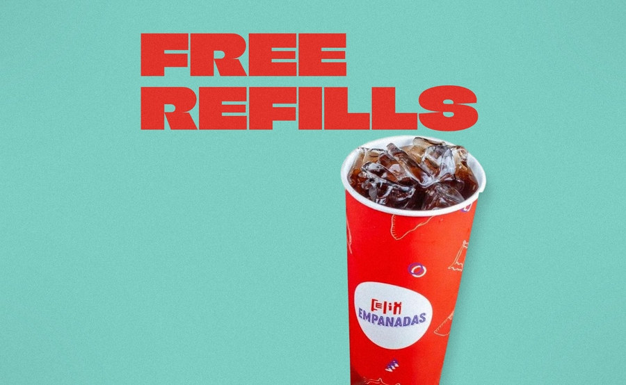 Fountain drink, free refills