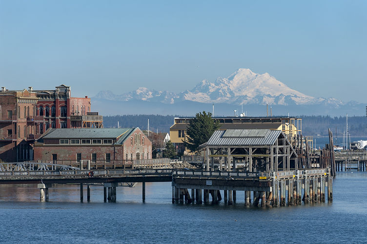 Port Townsend, Washington. The city is known for the many Victorian buildings remaining fr