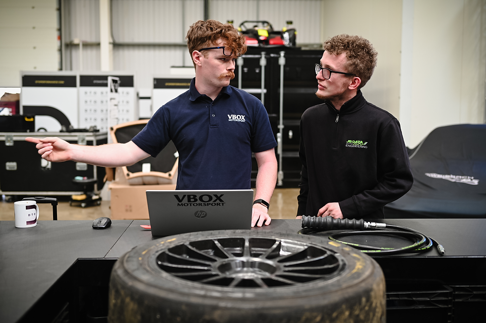 JB Data Engineering working with VBOX to configure a new installation (Photo: VBOX)