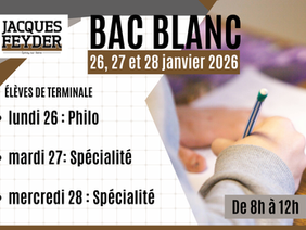 BAC BLANC JANVIER 2026 - Terminales Générales et Technologiques