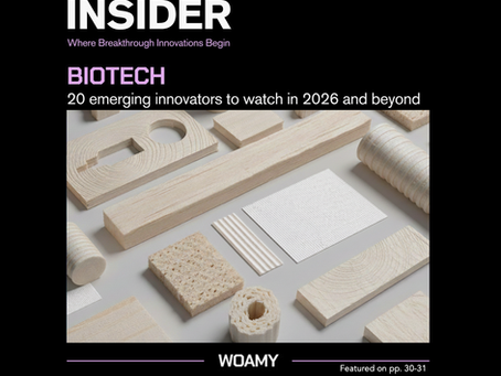 Woamy is featured as one of Deeptech Insider’s 20 Emerging Biotech Innovators to Watch in 2026 and Beyond 🚀✨