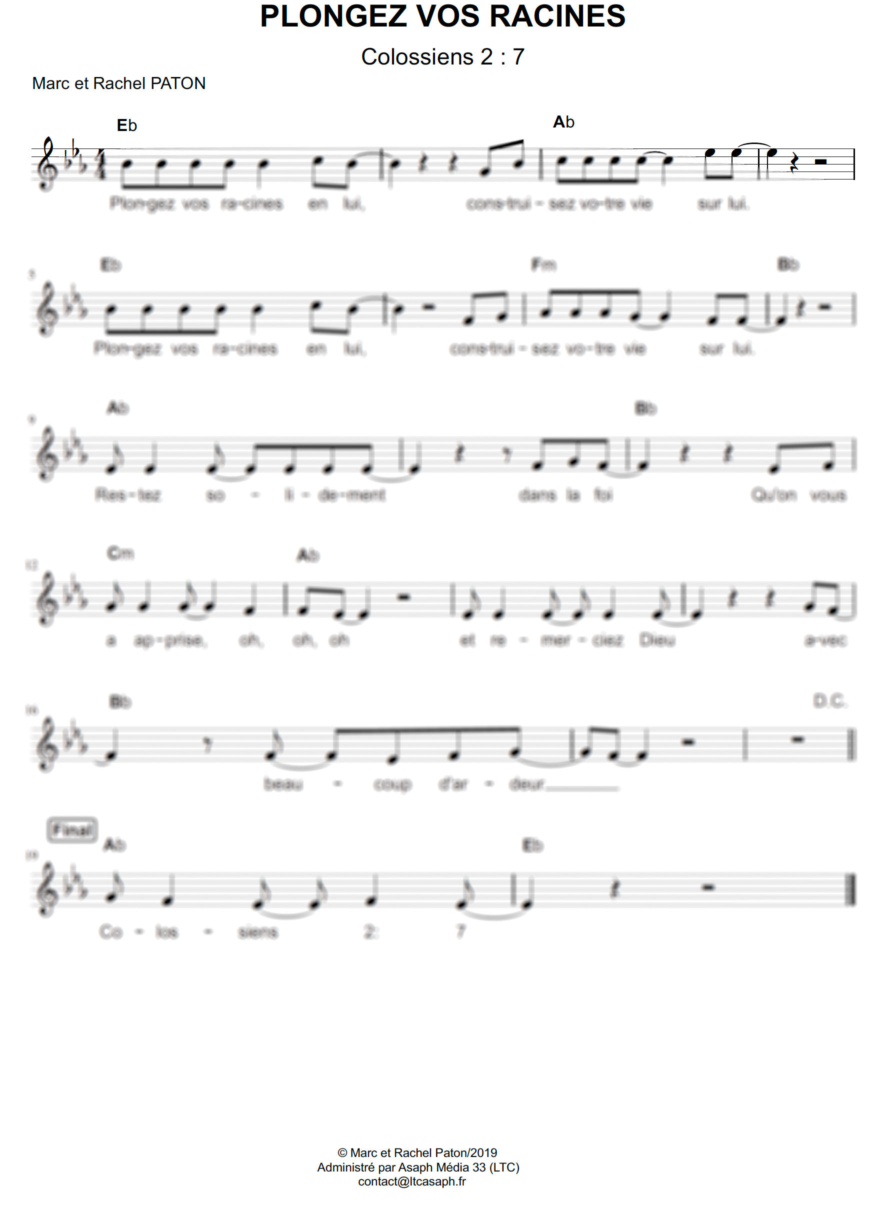 15-PLONGEZ VOS RACINES - Colossiens 2 : 7