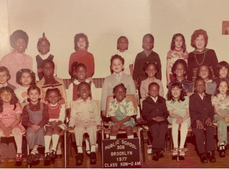 Mom, back row stand right to educator in black blouse. PS 306 Brooklyn
