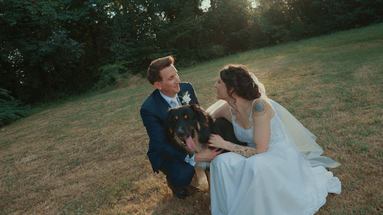 Bride and groom enjoying their wedding day in Italy