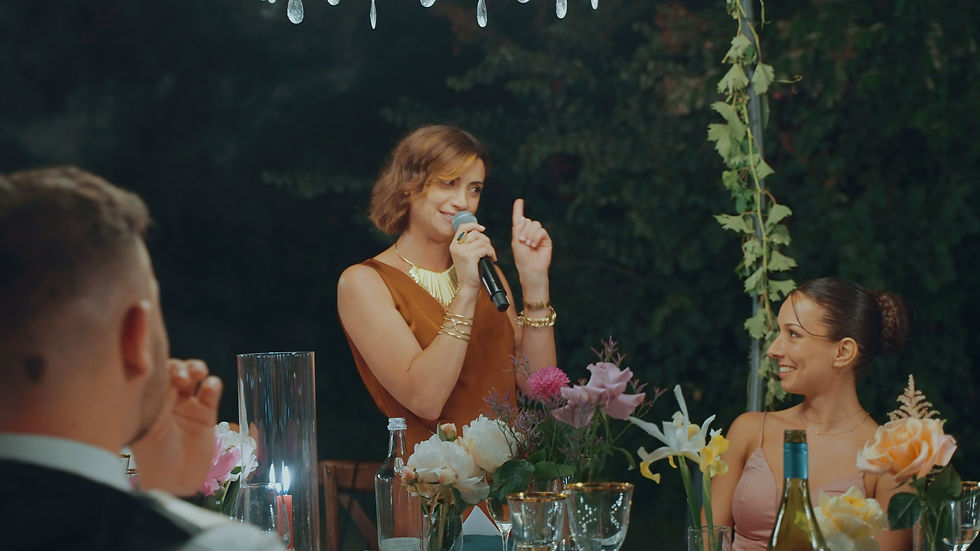 Wedding speech during luxury wedding reception