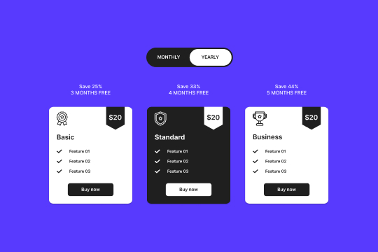 Pricing Table banner