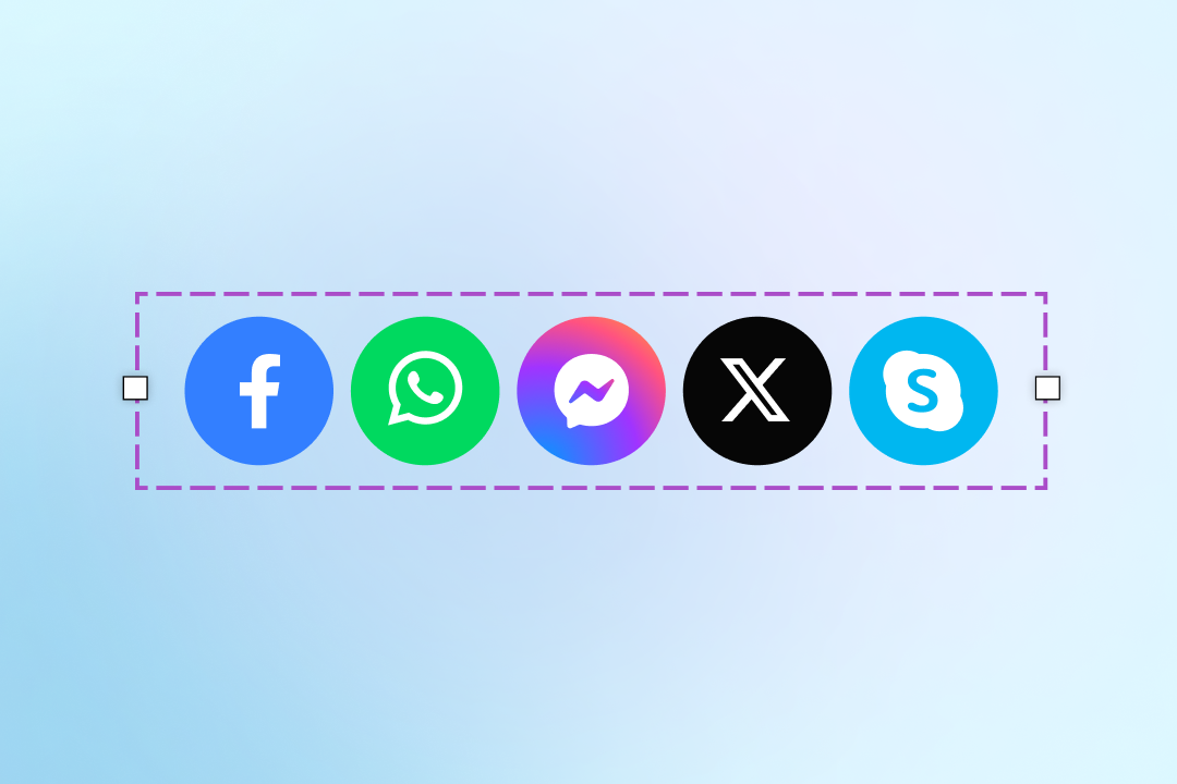 Social Media Icons banner