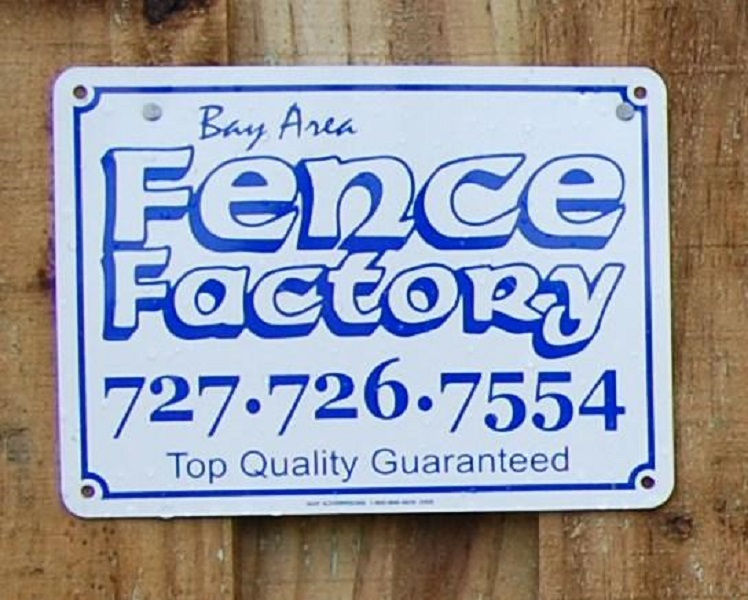 Bay Area Fence Factory sign