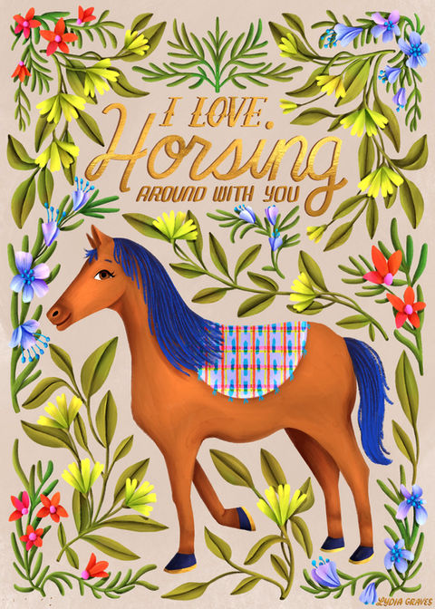 I Love Horsing Around With You Greeting Card