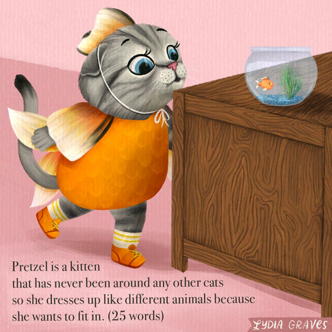 Pretzel the Kitten Character