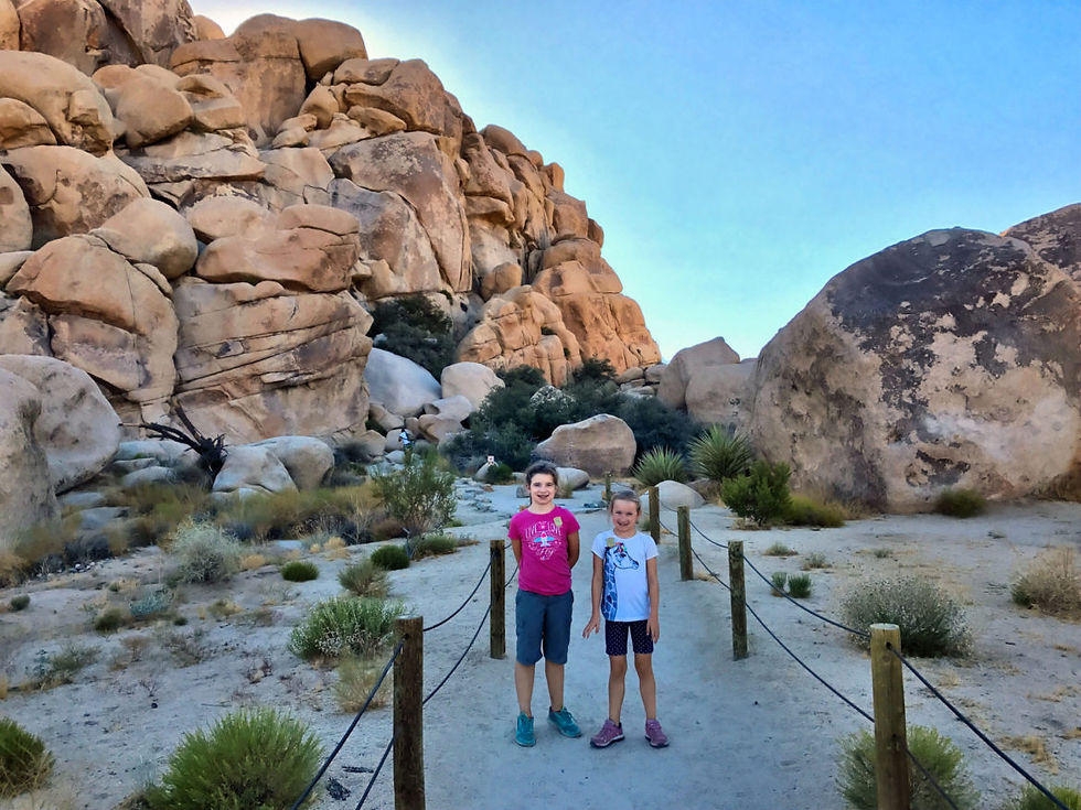 Angie and Dani starting the hike on Hidden Valley Trail