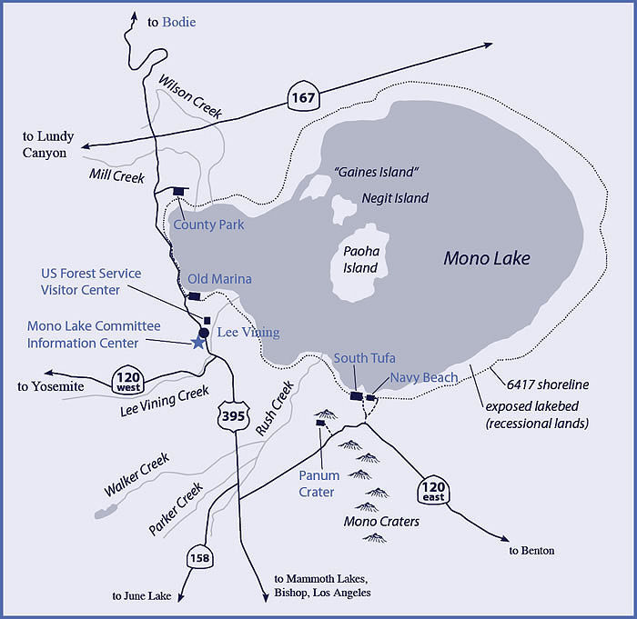Mono Lake CA Map