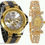 Thumbnail: Trendy Stainless Steel Brother-Sister Watches ANV1MES