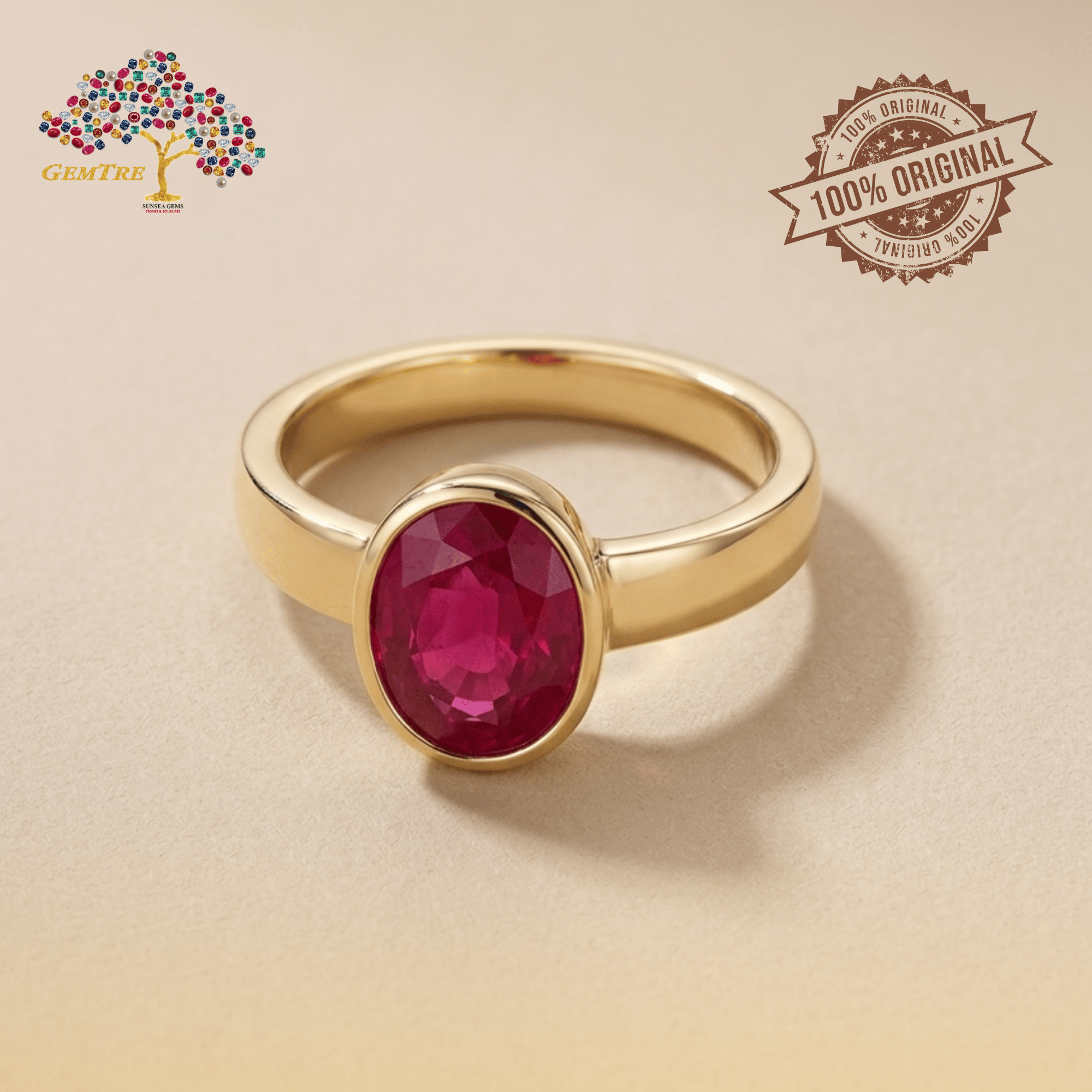 Manik - Ruby Ring Adjustable