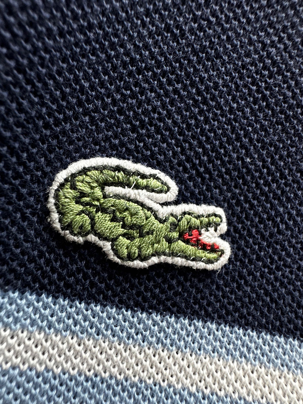 Miniature : Polo Lacoste, taille M couleur bleu marine, 100 % coton en bon état
