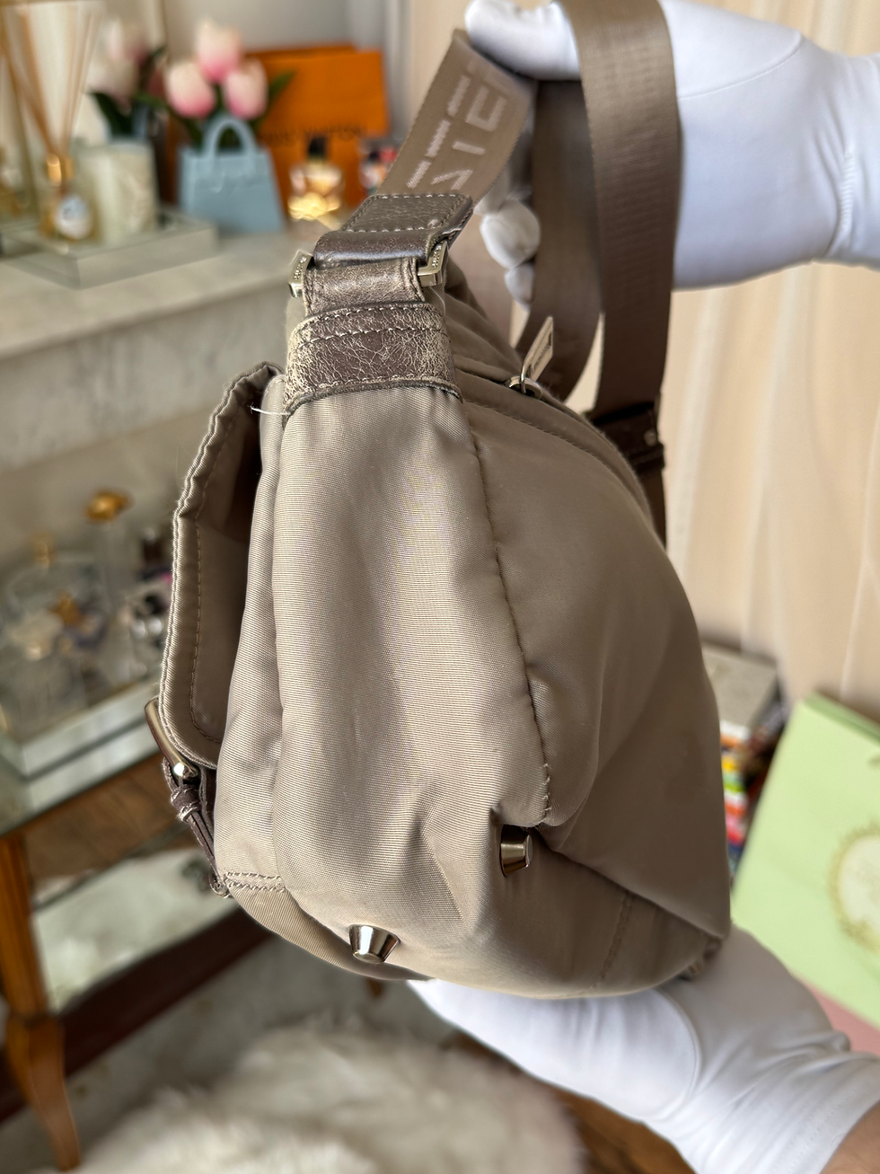 Miniature : Sac lancaster gris de petite taille en très bon état 