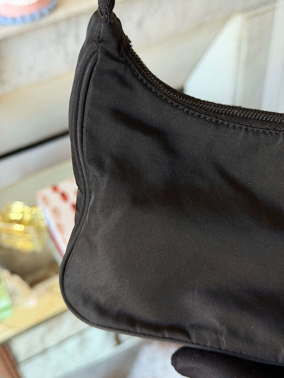 Miniature : PRADA Tessuto Sport mini hobo bag noir 