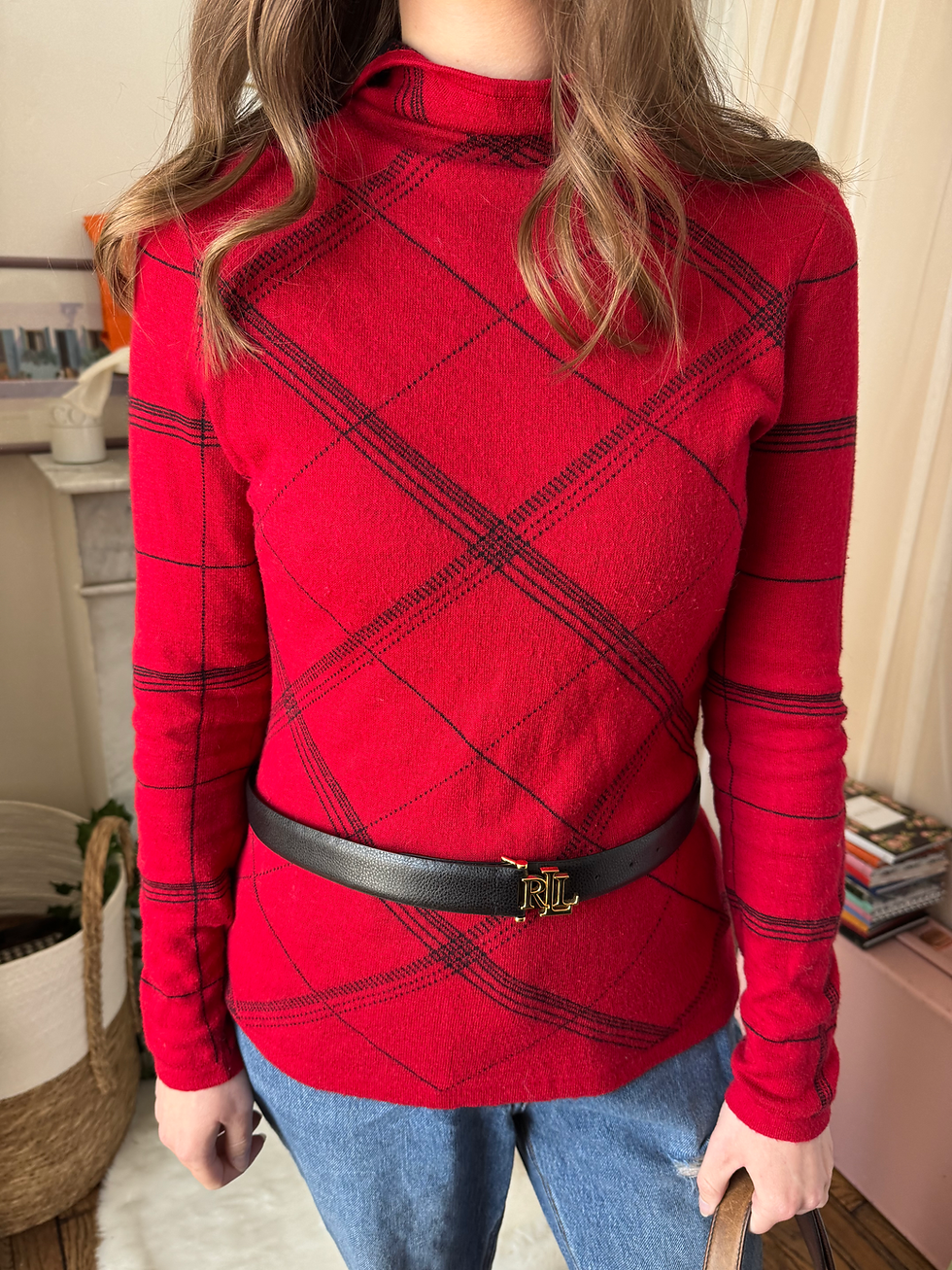 Miniature : Pull Lauren Ralph Lauren rouge taille s en très bon état 