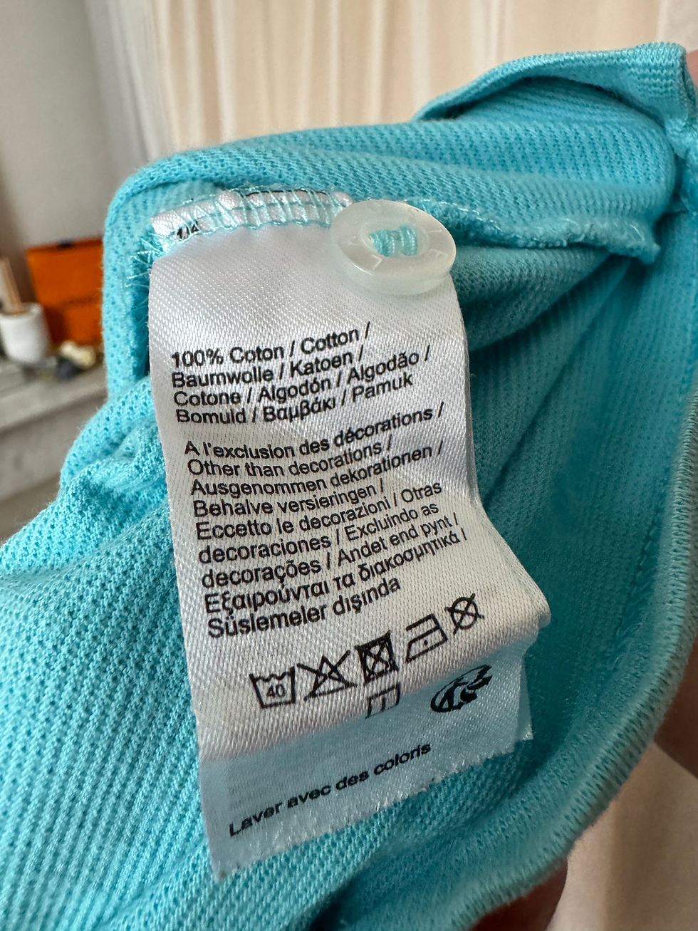 Miniature : Polo Lacoste taille xl bleu clair en bon état en coton 