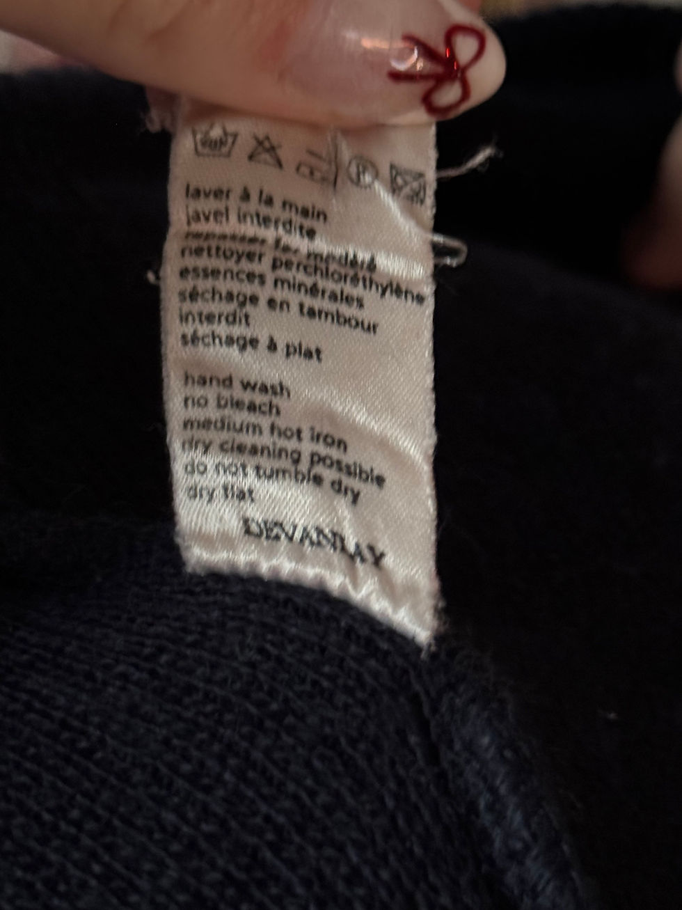 Miniature : Pull hiver Lacoste bleu marine en bon état en laine taille xl