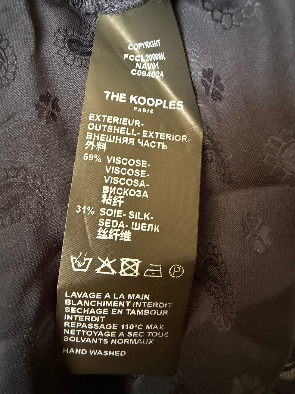 Miniature : Chemisier the kooples en viscose et soie bleu en très bon état taille l 