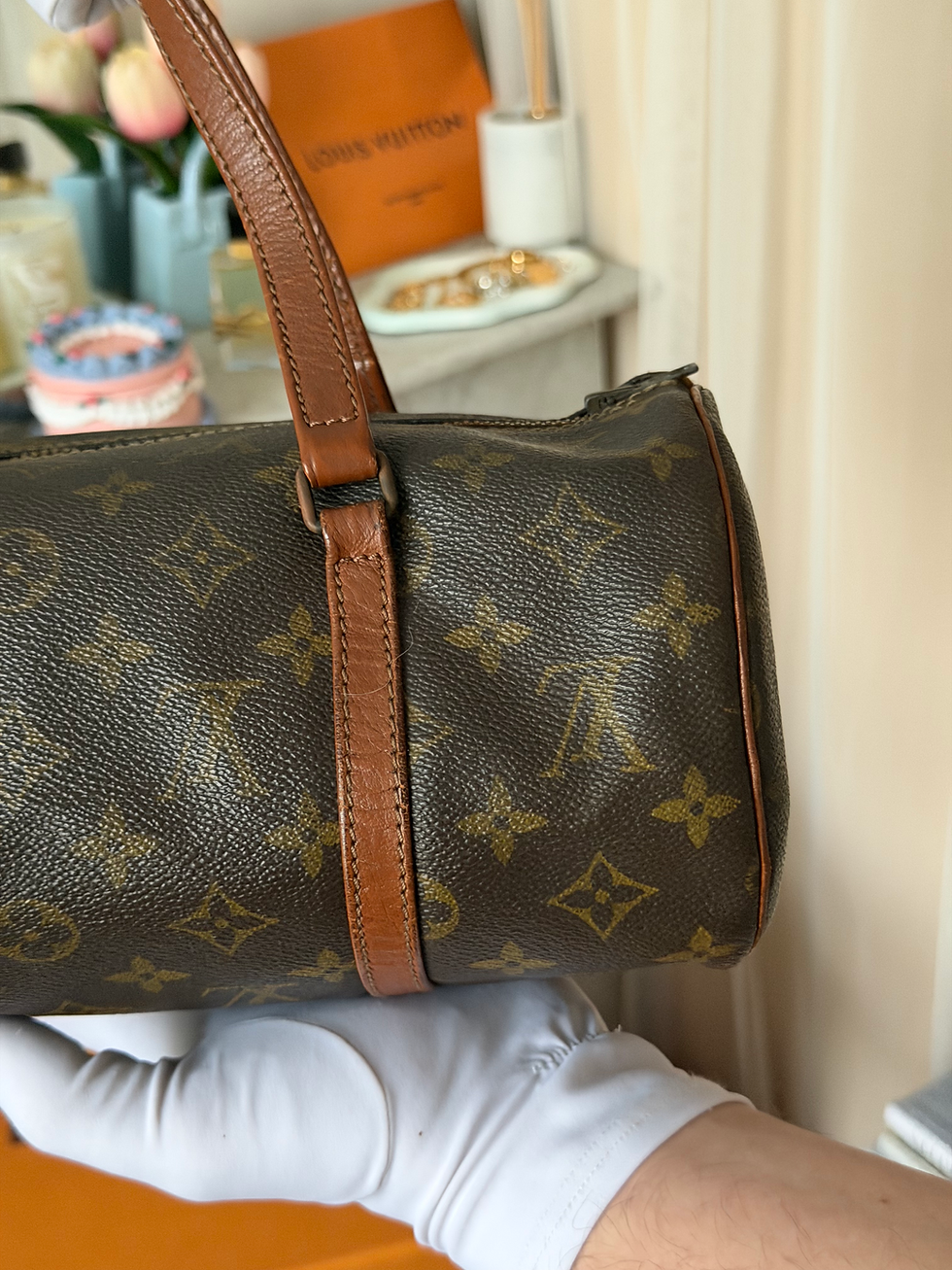 Miniature : Louis Vuitton Papillon 30 vintage – février 1984 – avec mini pochette assortie