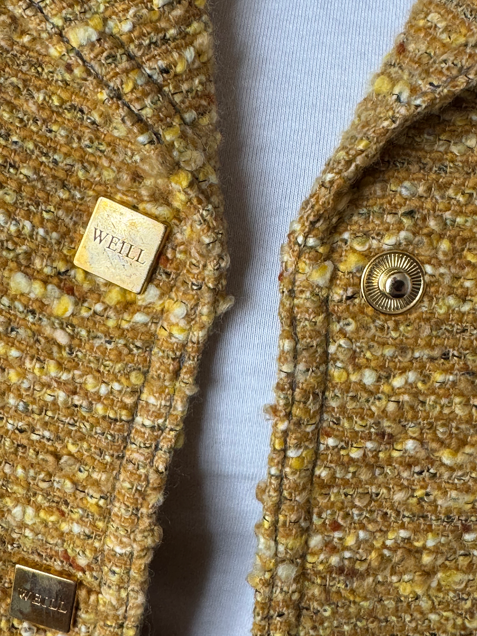 Miniature :  ensemble costume  Weill taille 40 jaune / moutarde en très bon état