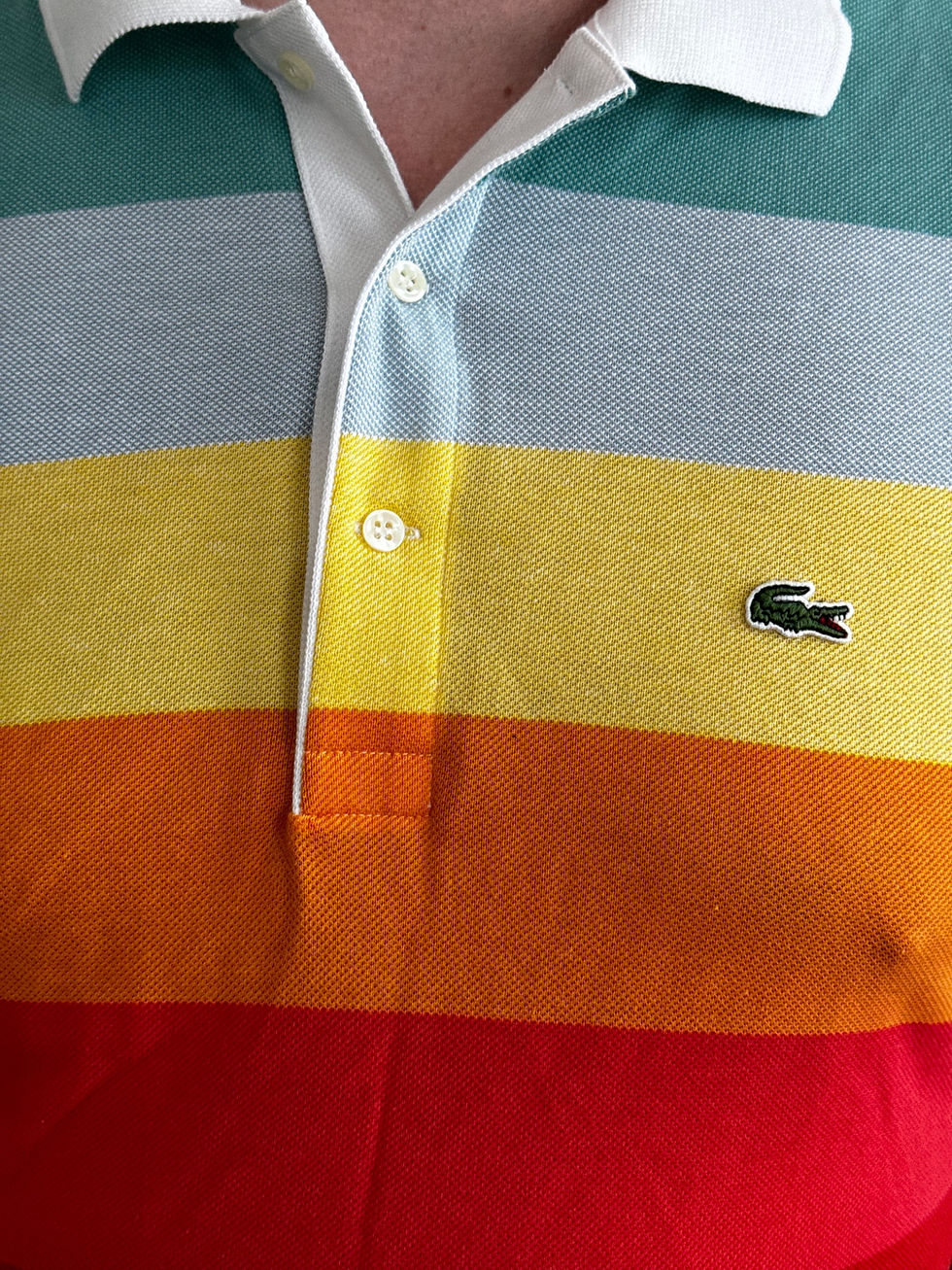 Miniature :  Polo Lacoste, taille xl multicolore 100 % coton en très bon état