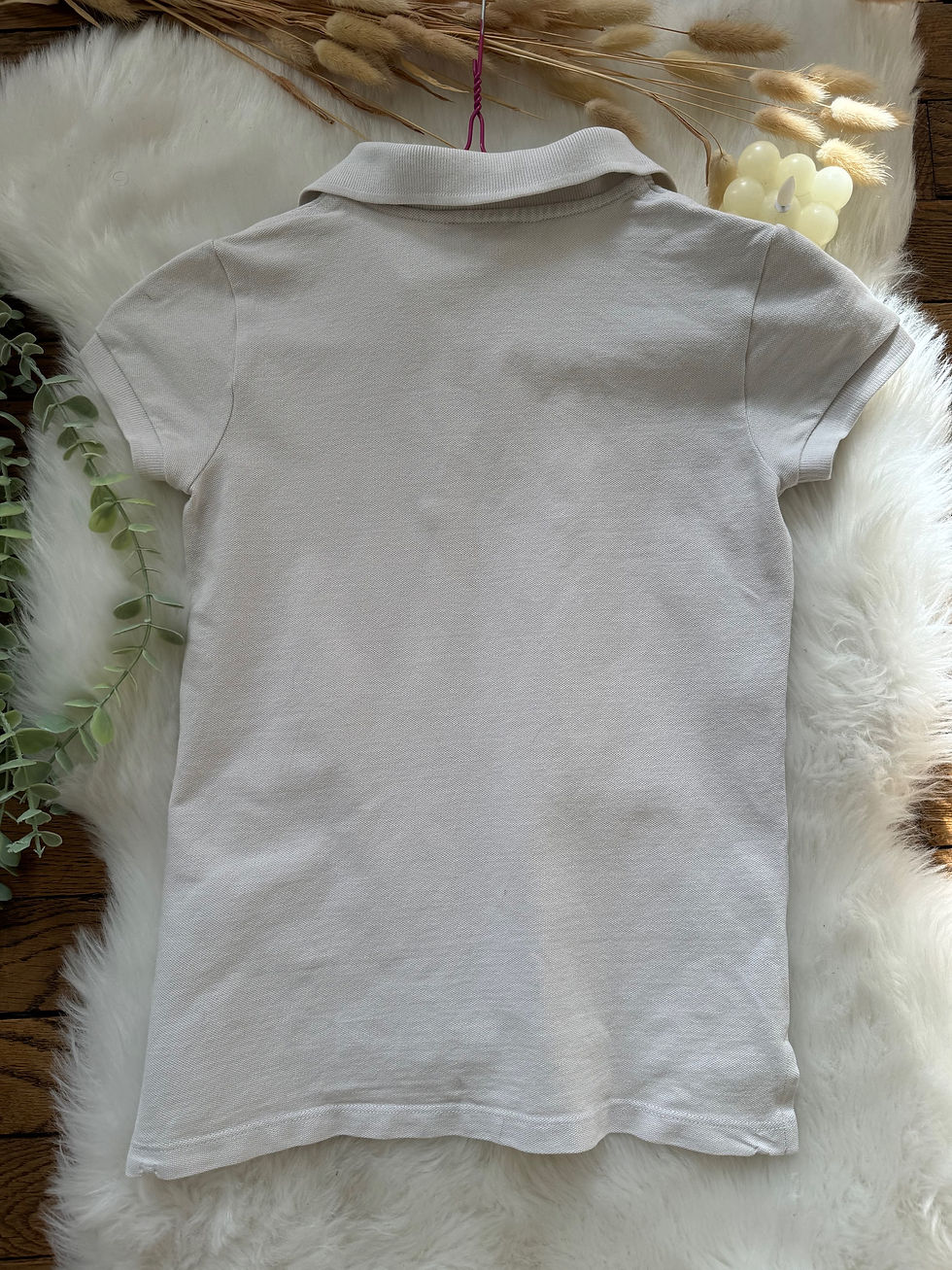 Miniature :  Polo enfant taille m blanc en très bon état en coton 