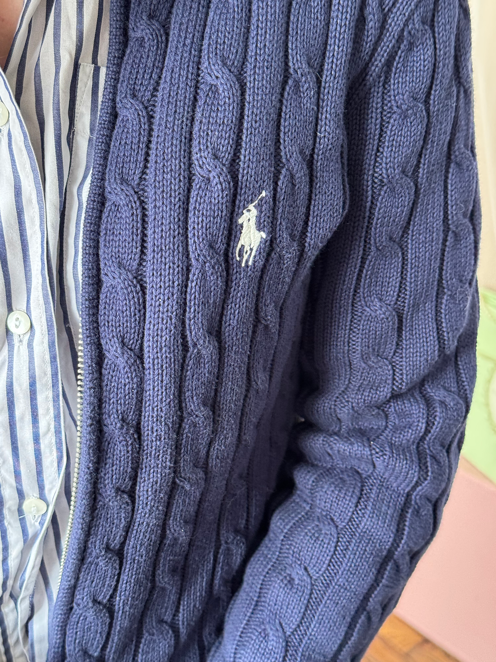 Miniature : Pull zip Ralph Lauren bleu marine en très bon état taille m 