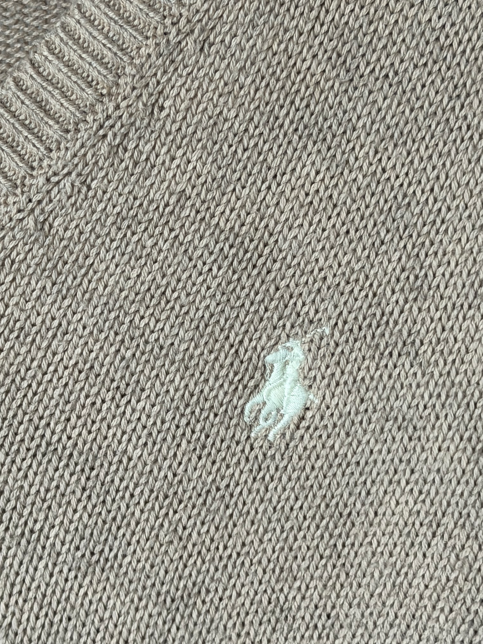 Miniature : Pull col V Ralph Lauren femme taille xl beige en bon état 