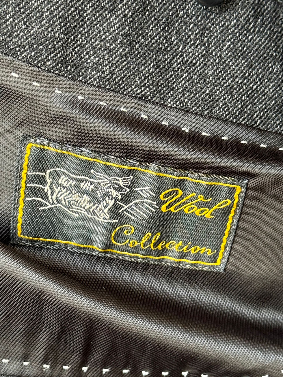 Miniature : Manteau Benny les hommes taille 54 gris/noir en très bon état en laine et viscos