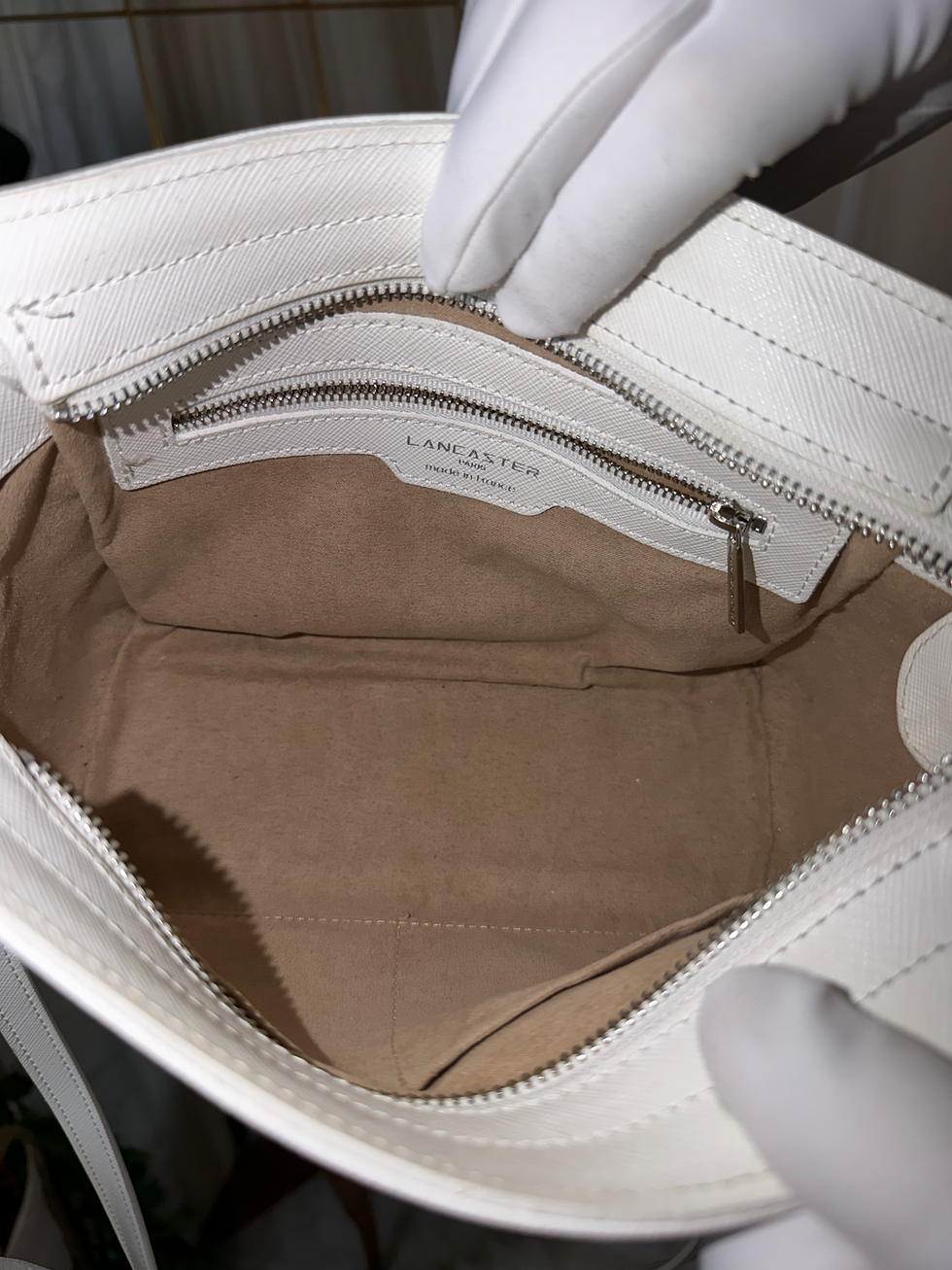Miniature : Sac lancaster blanc en très bon état blanc