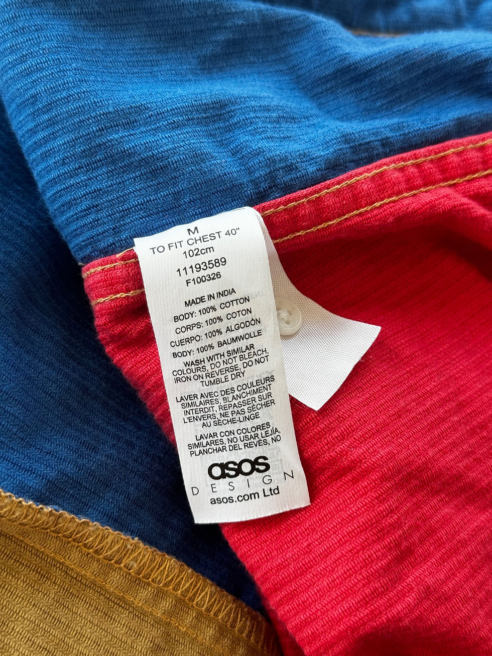 Miniature : Veste asos design taille m multicolore vert rouge bleu beige 100% coton 