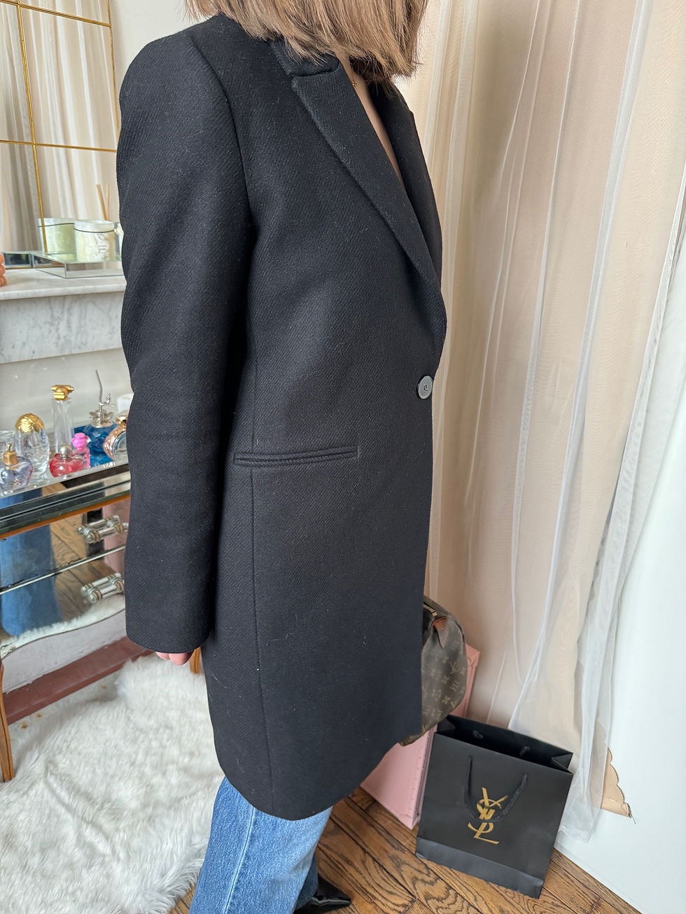 Miniature : Manteau zara taille L en très bon état couleur noir 