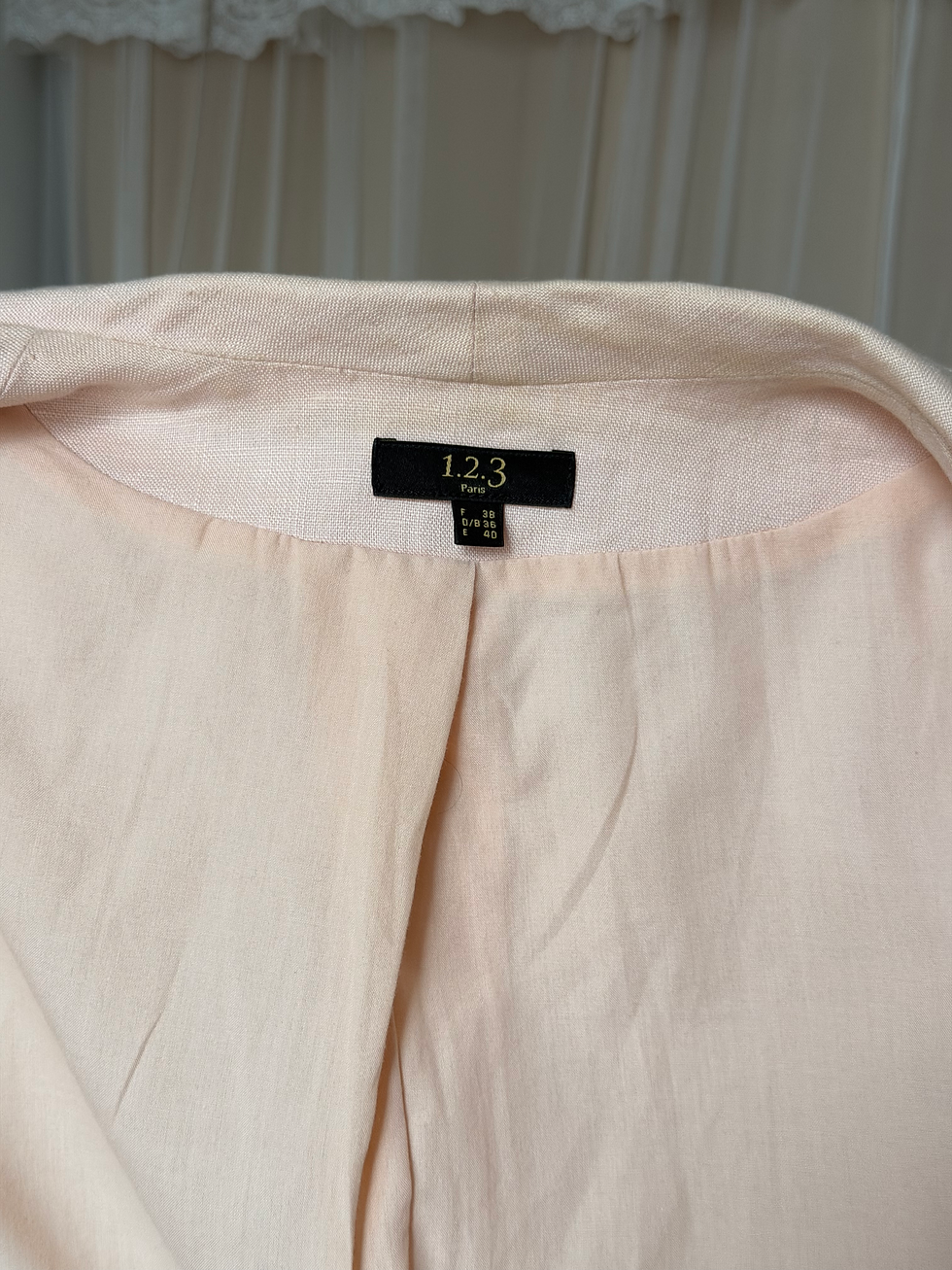 Miniature : Blazer maison 123 taille m en très bon état rose saumon en viscose et coton 
